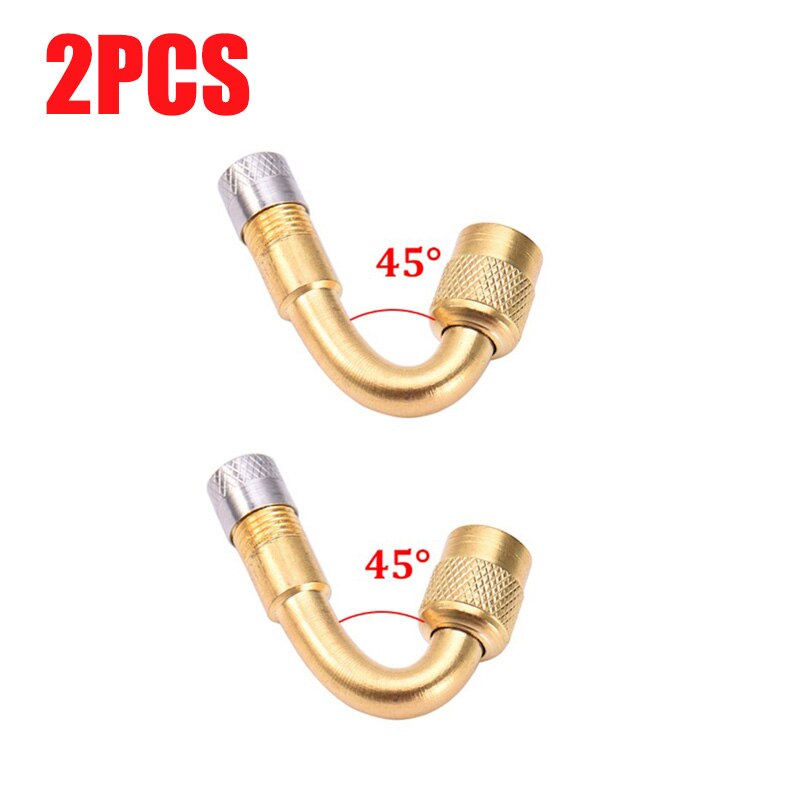 2Pcs Motorcycle 45 90 135 Graden Hoek Gebogen Valve Adapter Tyre Buis Klep Uitbreiding Adapter Voor Truck Auto Moto bike: 2PCS 45 degree