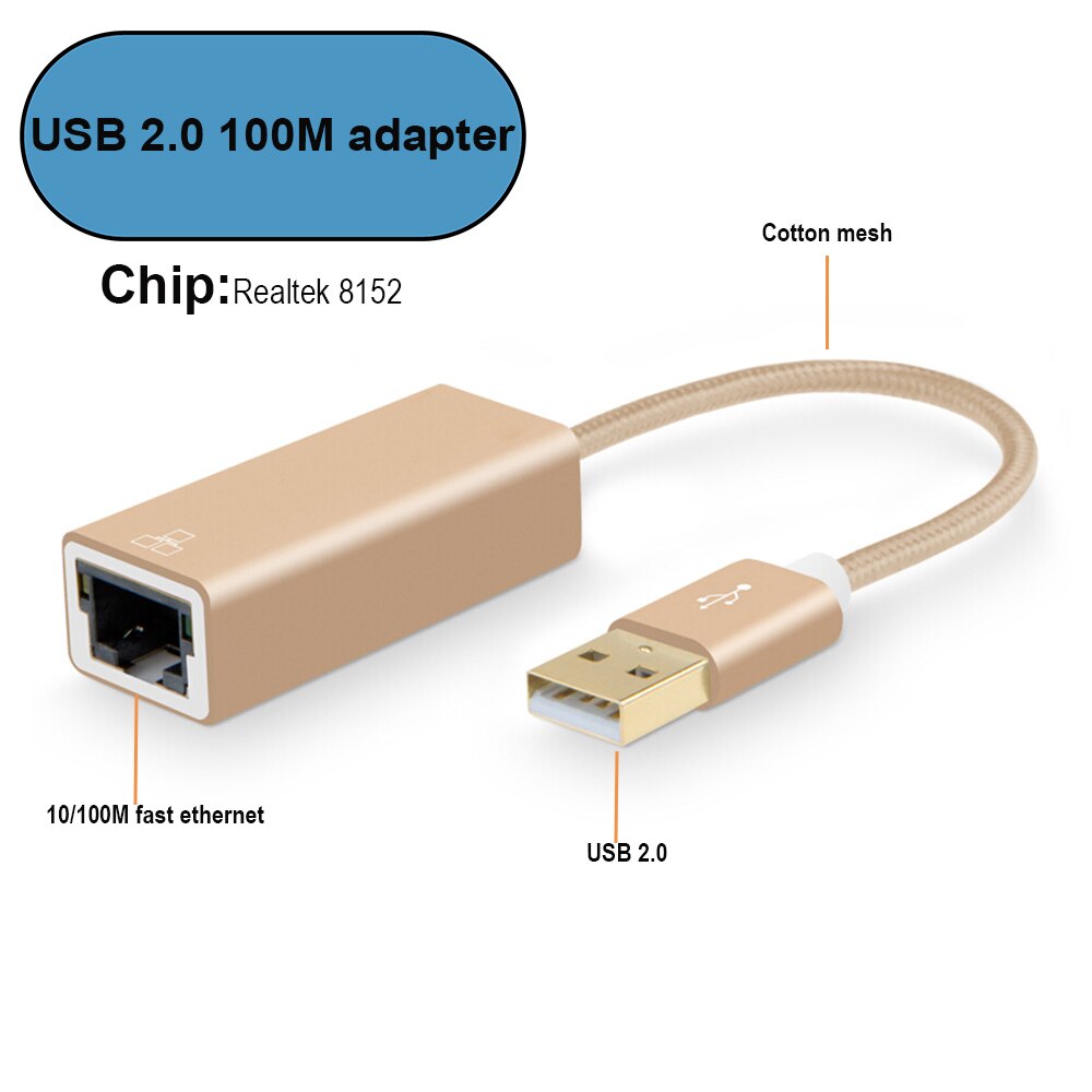 USB 3.0 Gigabite ethernet adapter USB Ethernet Adapter USB 3.0 2.0 Network Card to USB RJ45 Lan for Windows 10/8/7 macbook&pro: USB 2.0 100M