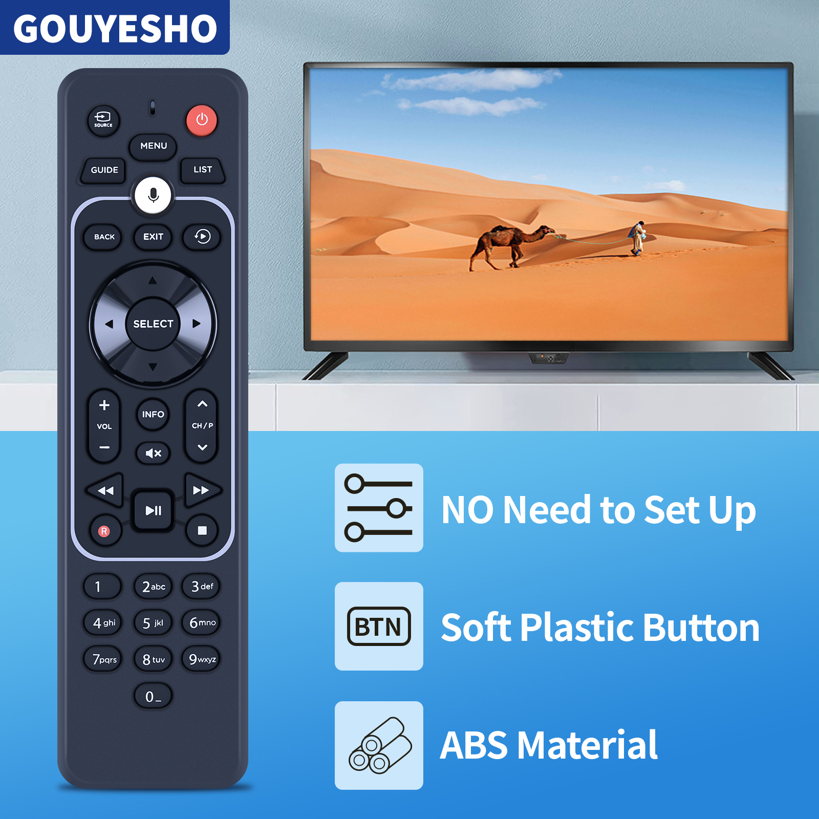 Mando a distancia con Bluetooth para SKY RCVXM-O, Ultra Hd, 4K, TV Box,