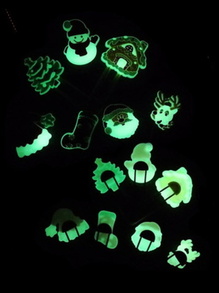8 stücke Weihnachten glühend Lesezeichen Metall Papier Clips Leucht Seite Halfter Marker für Lehrer Schüler Schreibwaren freundlicher Weihnachten