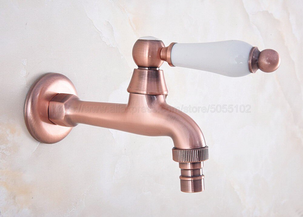 Antique Red Copper Washing Machine Faucet Outdoor Faucet Garden Bibcock Tap Bathroom Washing Machine Water faucet zav326