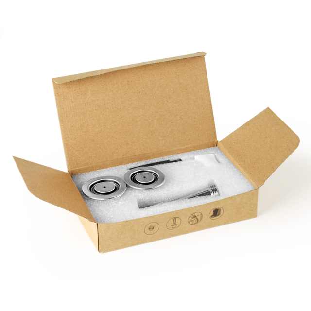 Upgrade Version Eco Friendly Packing Box For Nespresso Reusable Pod Refillable Capsule Environmental Protection: 2Capsules 1Tamper