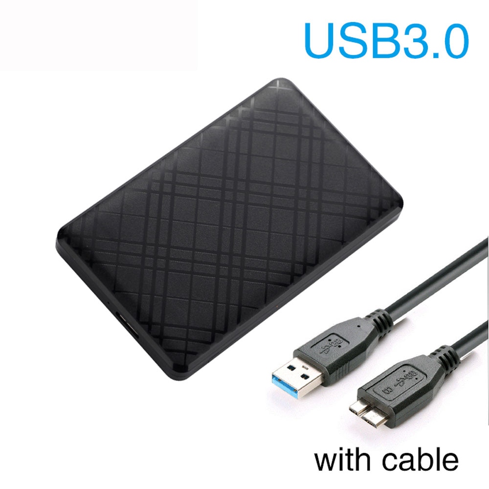 USB3.0 HDD Enclosure For 2.5 Inch SATA2 3 Hard Drive Box Mobile HDD Case With Cable Support 6TB High Speed