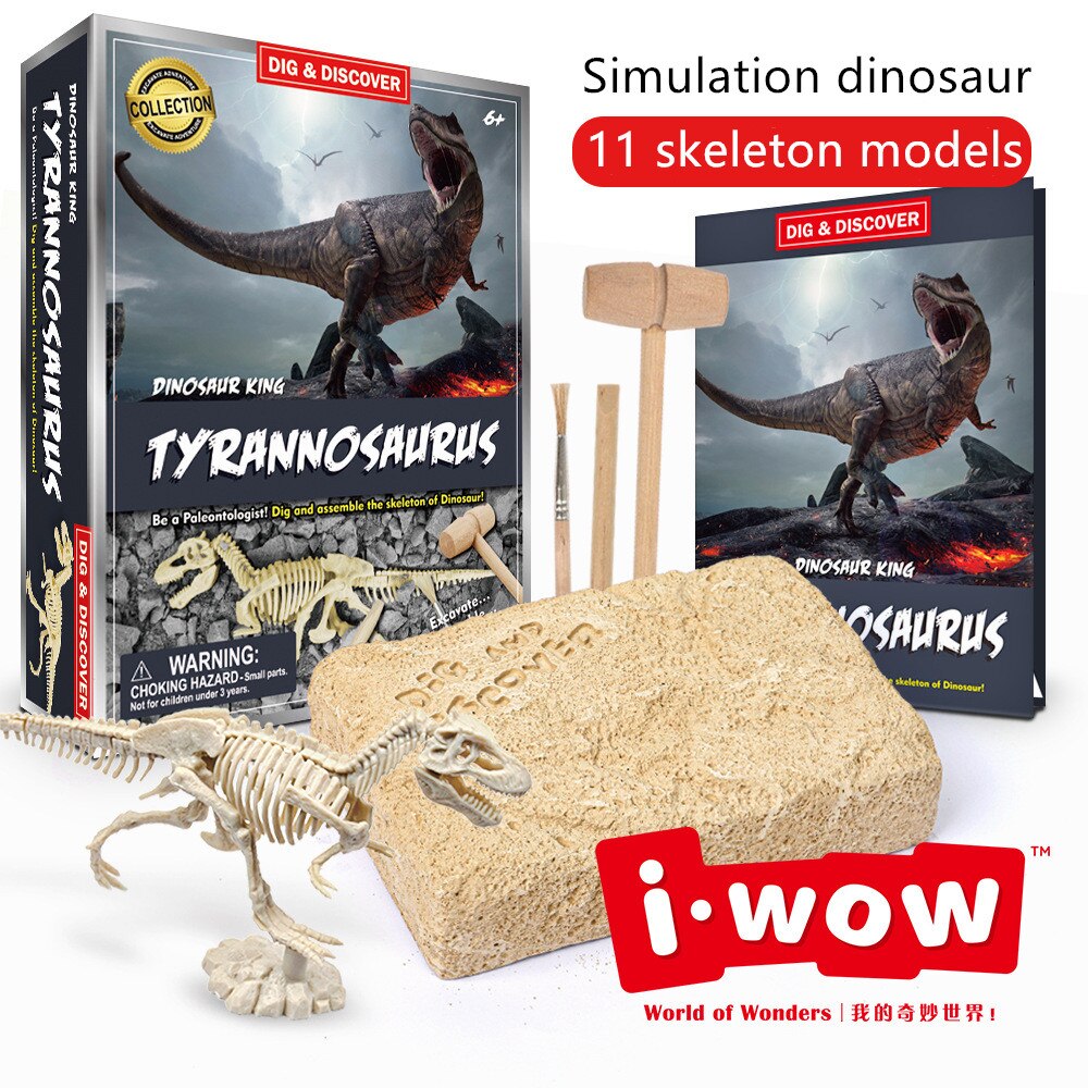 11 styles dinosaur digging toys Tyrannosaurus Rex Triceratops Velociraptor skeleton digging toys boys Christmas