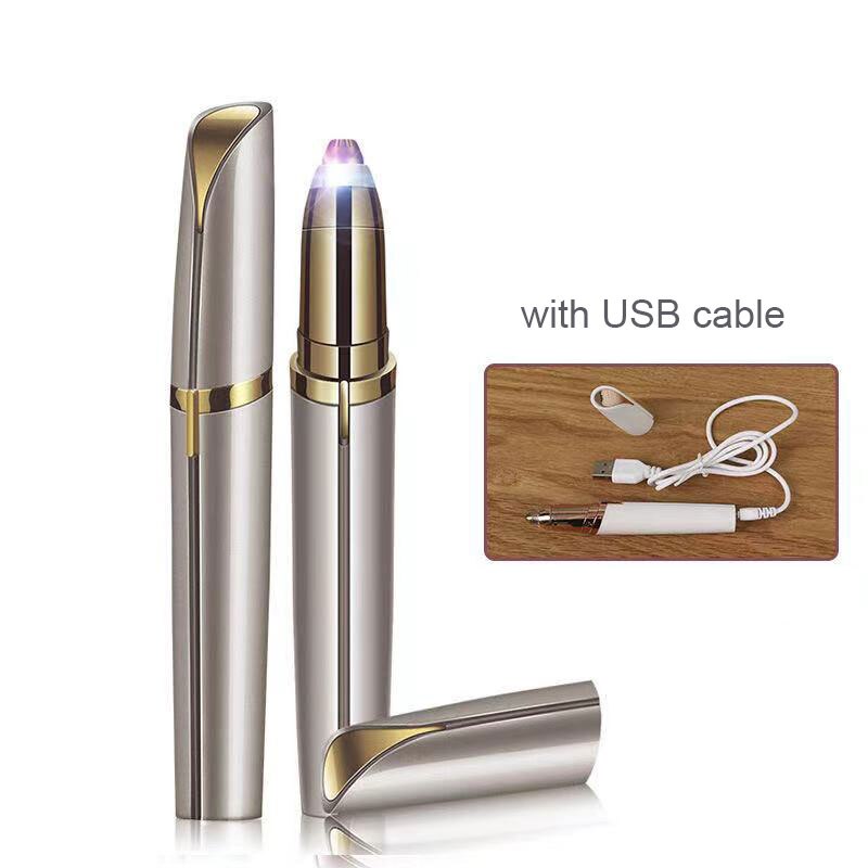 Mini stylo rasoir électrique pour femmes, rechargeable par USB, indolore, pour sourcils, visage et corps