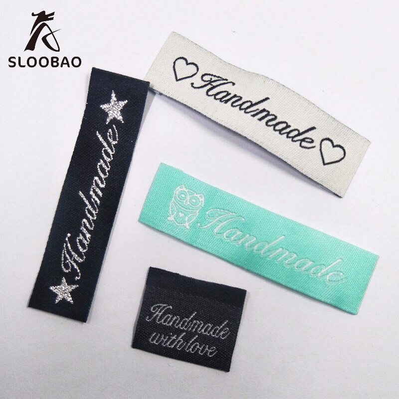 100 sztuk ręcznie etykiety tkane nadający się robić prania akcesoria główne etykiety etykiety odzieżbyć winnym tłoczone tagi DIY flagi etykiety robić szycia odzieży