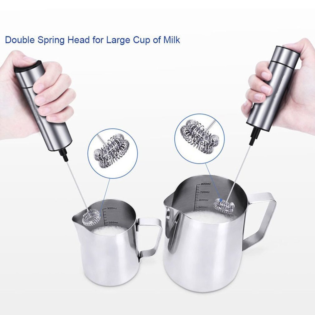 Electric Coffee Milk Frother Foamer Mixer Stainless Steel Latte Stirrer Gadget Tools Hand Held Stirrer For Chocolate Latte