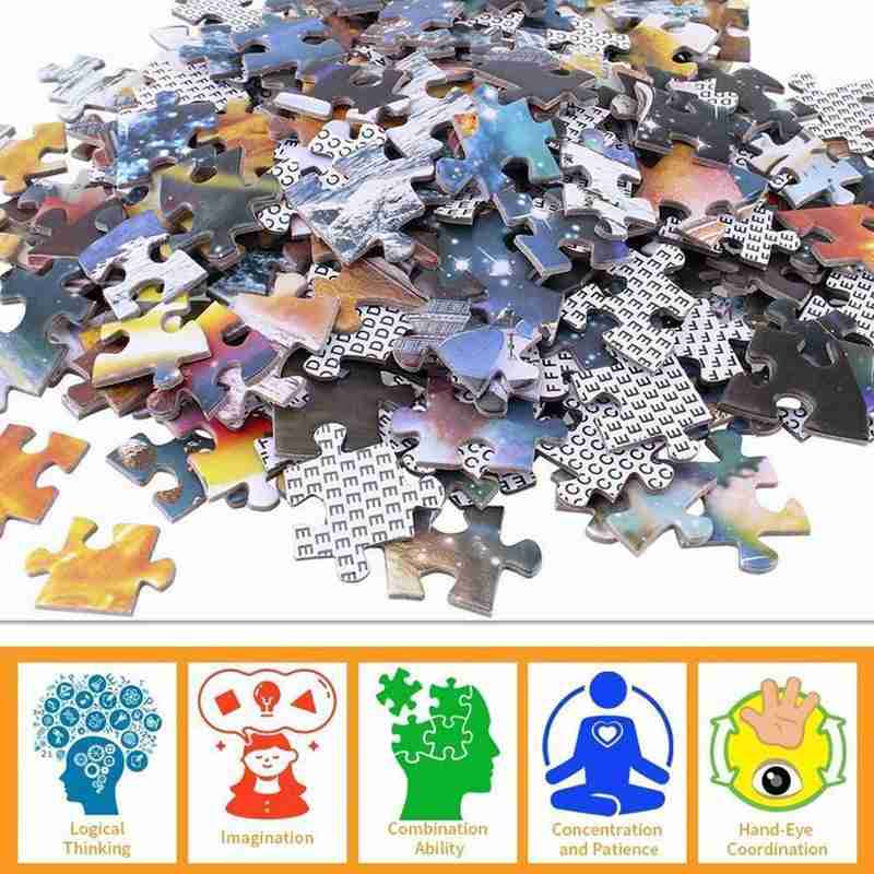 1000 Rechthoekige Stukken Legpuzzels Educatief Speelgoed Landschap Halloween Montage Educatief Puzzel Speelgoed Voor Kerst Cadeau