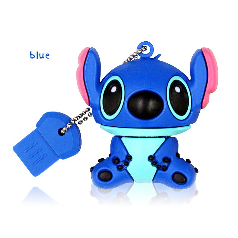 Muñeca de dibujos animados usb flash drive 1 GB 2GB 4GB 8GB 16GB 32GB 64GB 128GB pendrive memoria usb flash pen drive de almacenamiento externo gemelos: 4 GB / Azul