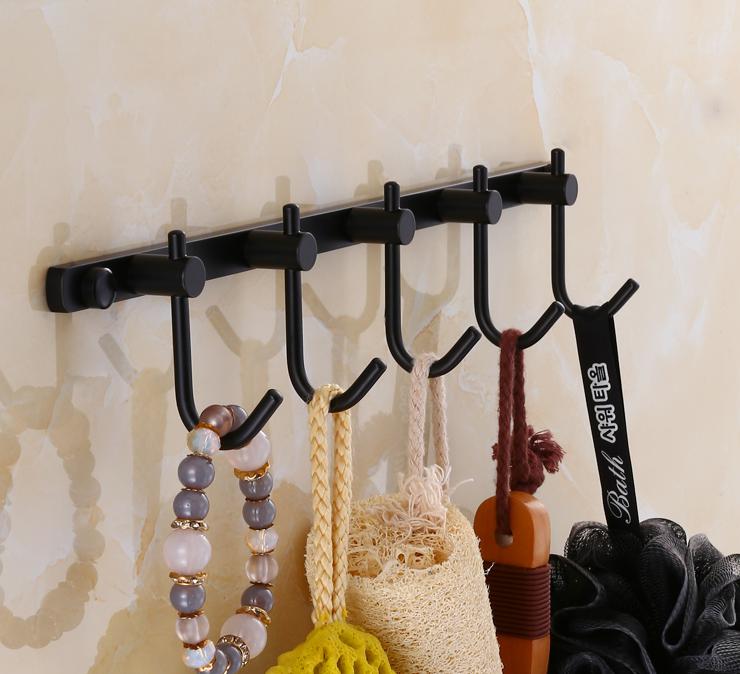 Europa Antieke Zwarte Olie Massief Messing Badkamer Hardware Set Badhanddoek Rack Badkamer Antieke Europese Plank Brons Hardware Set: BMMU