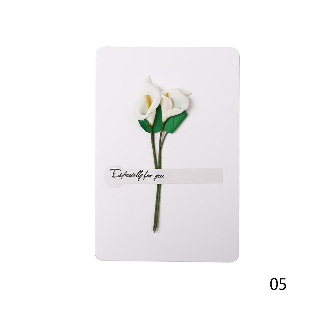 Dry Flower Handmade Cards Handwritten Blessing Greeting Card Birthday Wedding Invitation Cards Thanks Cards Party Supplies: 05