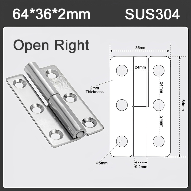 Bisagra desmontable de acero inoxidable 304, bisagra de puerta extraíble para armario, herrajes para muebles: Azul cielo