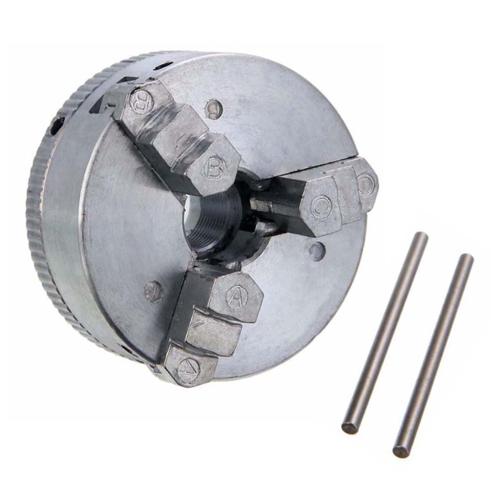 Z011 Mini Drill Chuck Zinc Alloy Manual Self-Centering Metal 3-Jaw Lathe Chuck Clamp With 2 Chuck Key For CNC Lathe Machine Tool