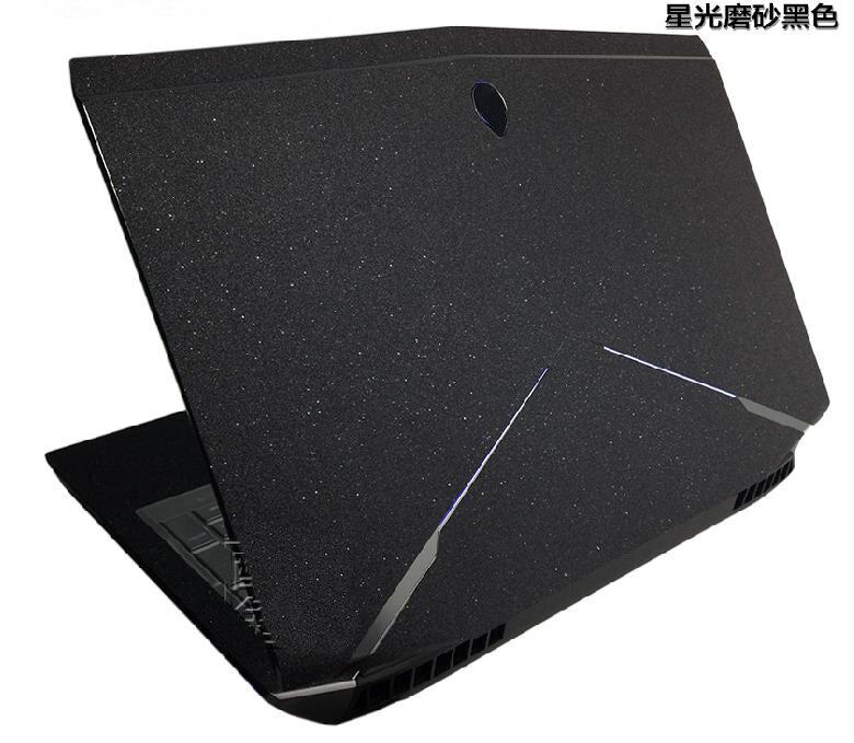 Kh laptop børstet glitter klistremerke skin cover protector for alienware 15 aw15 r 4 m15x r4 15.6 " utgivelse: Svart glitter