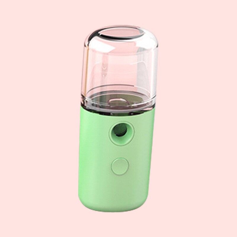 Portable Mini Air Humidifier Nano Face Steamer Facial Sprayer USB Rechargeable Nano Spray Hydry Apparatus Cold Spray Apparatus: Bronze red