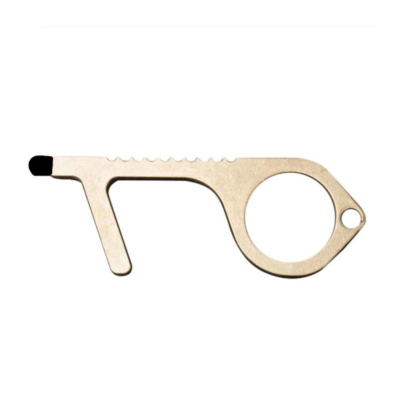 1-10pcs Handmade Door Opener Key Chain NO TOUCH Door Handle Artifact Keychain Avoid Touching Key Buckle Clean Key