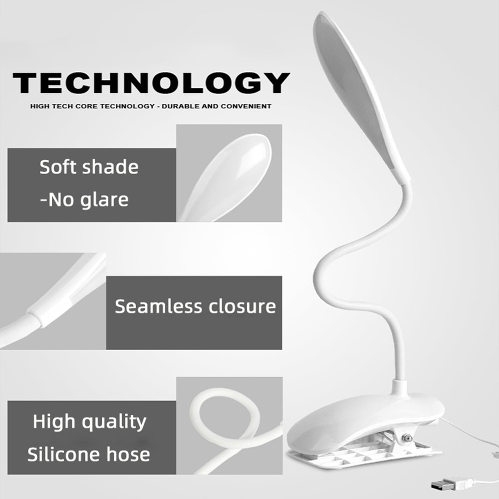 Led-lampa hopfällbar usb-driven avbländande skrivbordslampa ögonskydd läsbordslampa studentrum arbetsbordslampor