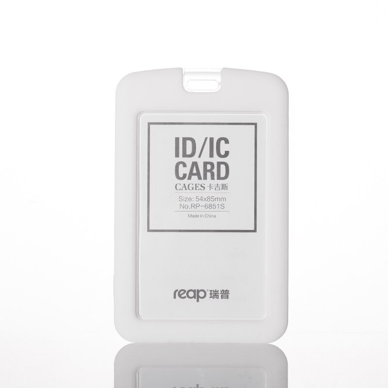 Høste silicium udstillingskort id-kortholder navneskilt personale business badge holder kontorartikler papirvarer: 7135 hvide