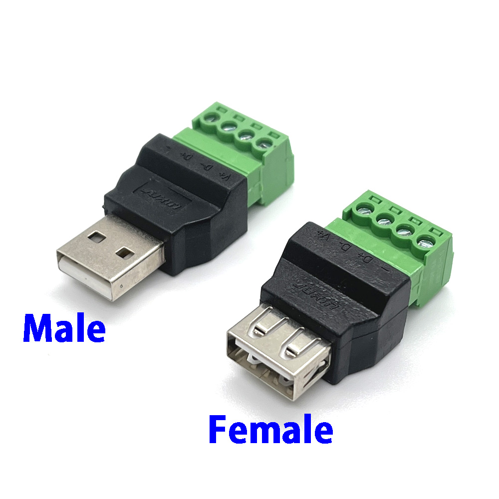 Terminal de giro macho hembra tipo USB 2,0 de 4 pines, Terminal de giro USB para evitar enchufes de soldadura, conector de cabeza macho y hembra, 1 Uds.: Lavanda