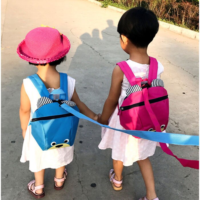 freundlicher Rucksack Anti-verloren Leinwand Tasche Karikatur Ebene Bär aufbringen Kindergarten freundlicher Baby Schule Taschen H9