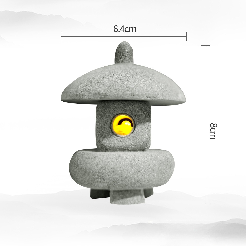Mini Pagode Lantaarn Licht Tuinbeeld Micro Landschap Aquarium Zen Yard Aquarium Bonsai Zen Garden Home Outdoor Decoraties: MULTI