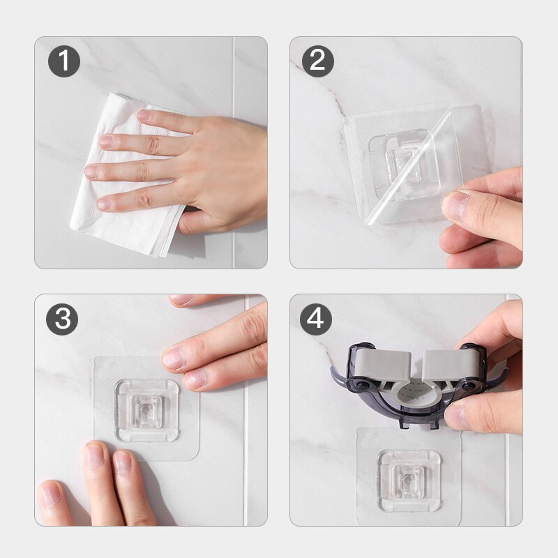 Aan de muur gemonteerde dweilorganizer houder borstel bezemhanger opbergrek keukengereedschap muur huishoudaccessoire hangende pijphaken 1pc