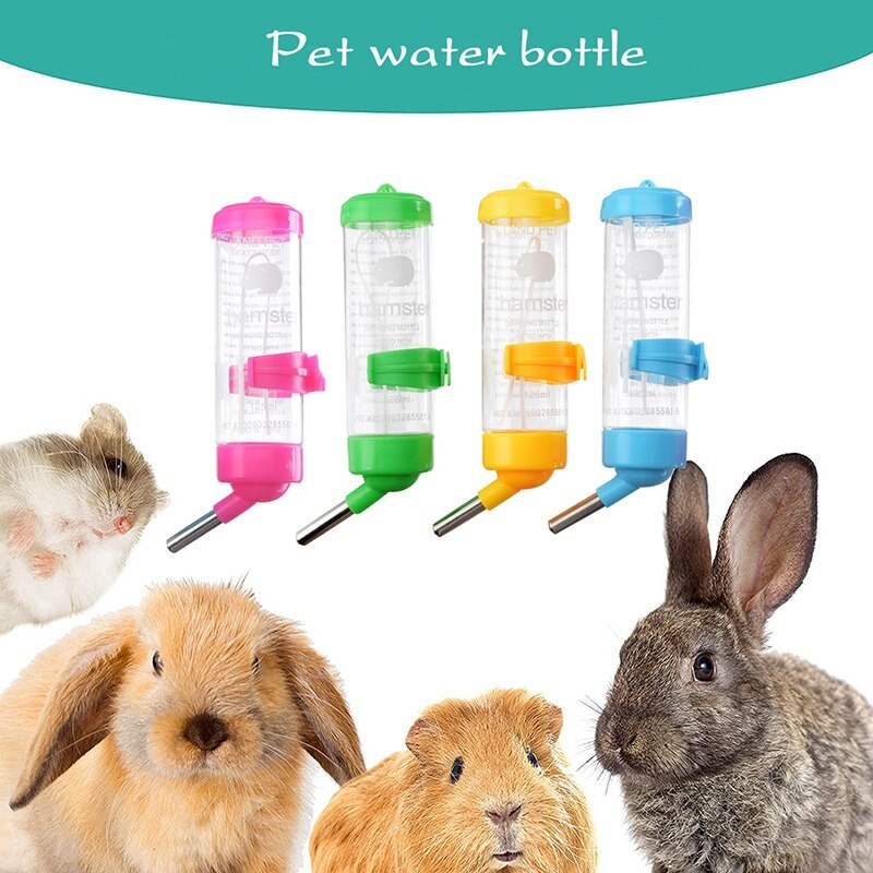 Bebedero de plástico para hámster, botella de agua para animales pequeños, accesorios para mascotas