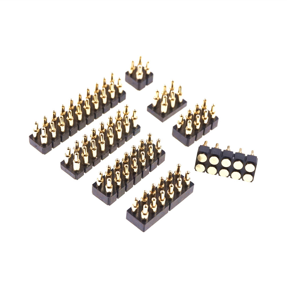 2.54mm Pitch Patch Spring Thimble Pogo Pin 2 3 4 5 6 7 Pin Height 7.0mm