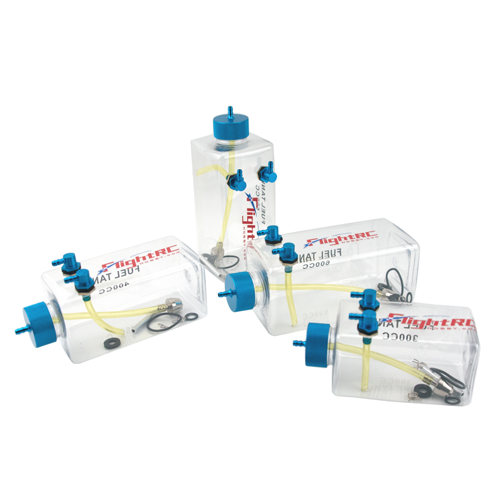 Réservoir de carburant essence bouteille en plastique Transparent 300/400/500/600/750/1000/1600ML/CC CNC en alliage d'aluminium pour avion à gaz et Nitro 1 pièce