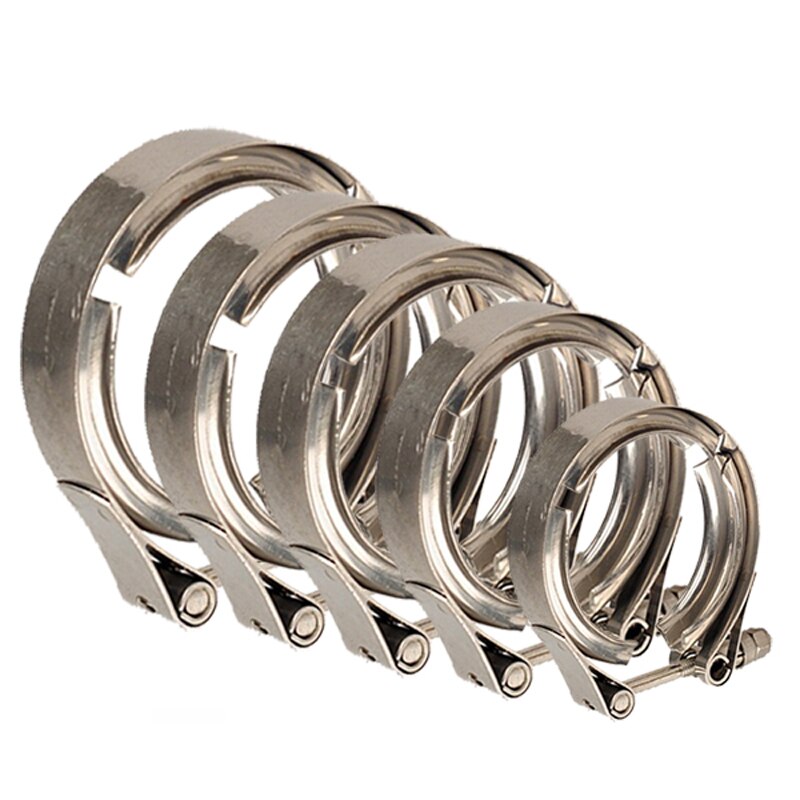 Zuczug 1.5 tum  to 6.0 tum  ss304 v band klämma med metallmutter endast för turbo avgas stuprör-klämma