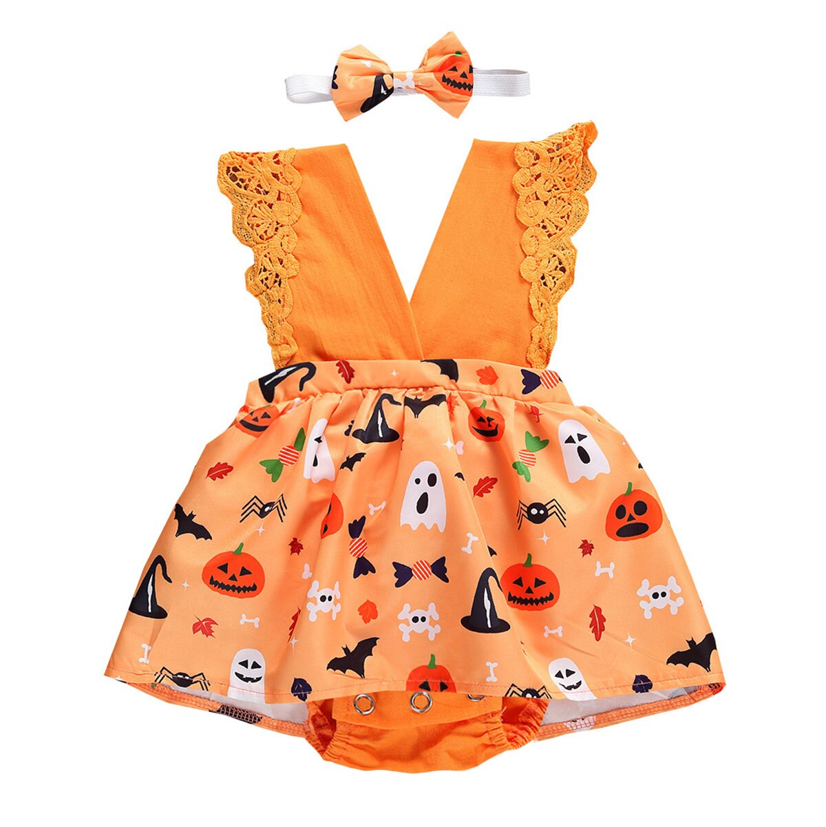 Halloween peuter kinderen baby meisjes jongen kant kleding schattige romper jumpsuit rokken outfits