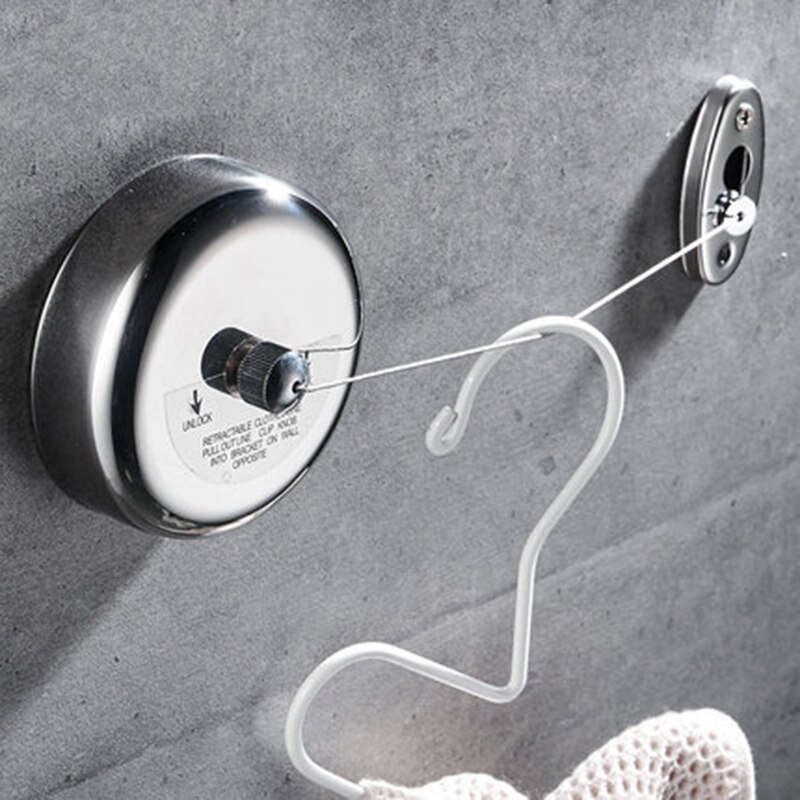 Wäscheleine Kleidung Trocknen Rack Seil Lagerung Edelstahl Versenkbare Clotheslines Kleidung Trockner Veranstalter Wäsche Aufhänger