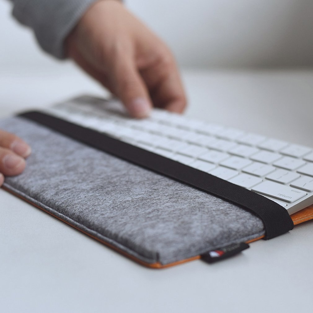 Protective Storage Case Shell Bag for Magic Trackpad Felt Pouch Soft Sleeve for Magic Keyboard Dust Covers Piece 1995 Gray