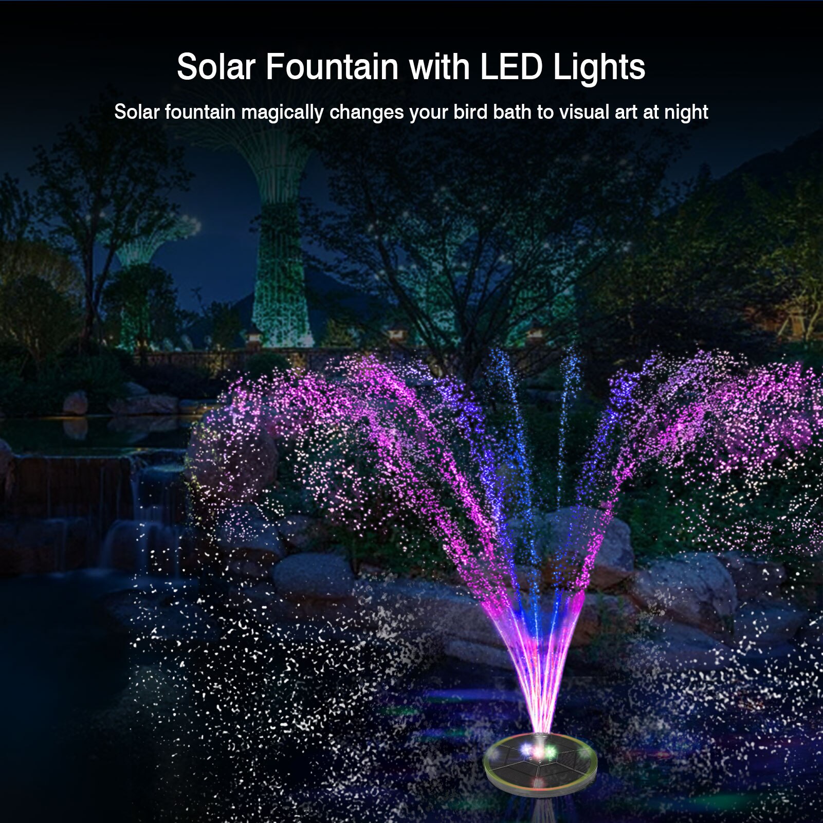 6V / 3.5W LED Solar Energy Fountain Battery Solar Energy Fountain Floating Fountain Garden Decoration Fountain 7 Kinds Of Water