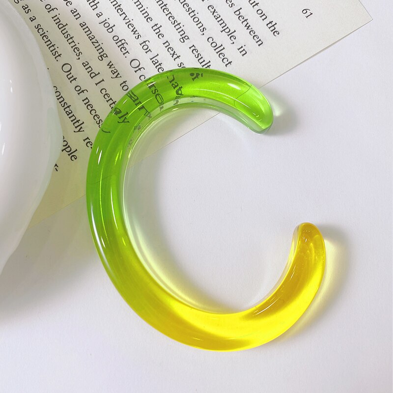 Braccialetti con ciondoli trasparenti colorati Desinger per donna braccialetti aperti indiani in resina di grandi dimensioni per gioielli di moda in acrilico per ragazza: KB242-1