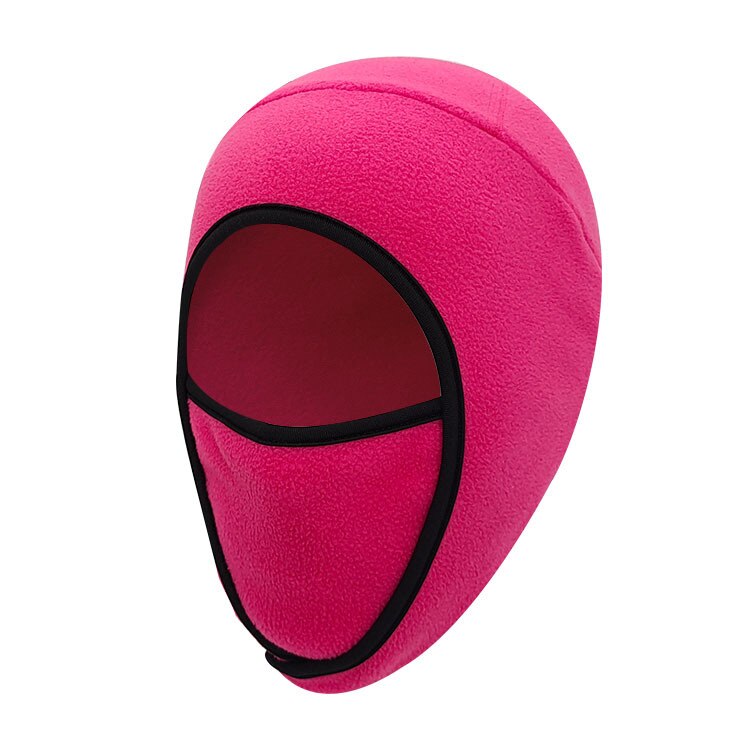 Men and Women Winter Balaclavas Polar Fleece Masks Ear Protection Windproof Outdoor Riding Fishing Protective Balaclava Masks: rose red