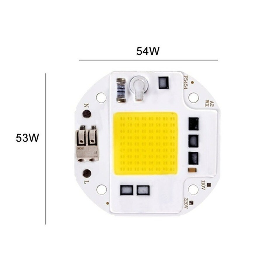 Solda livre 100w 70 50 cob led chip para projetor 220v 110v integrado led contas de luz alumínio f5454 branco quente