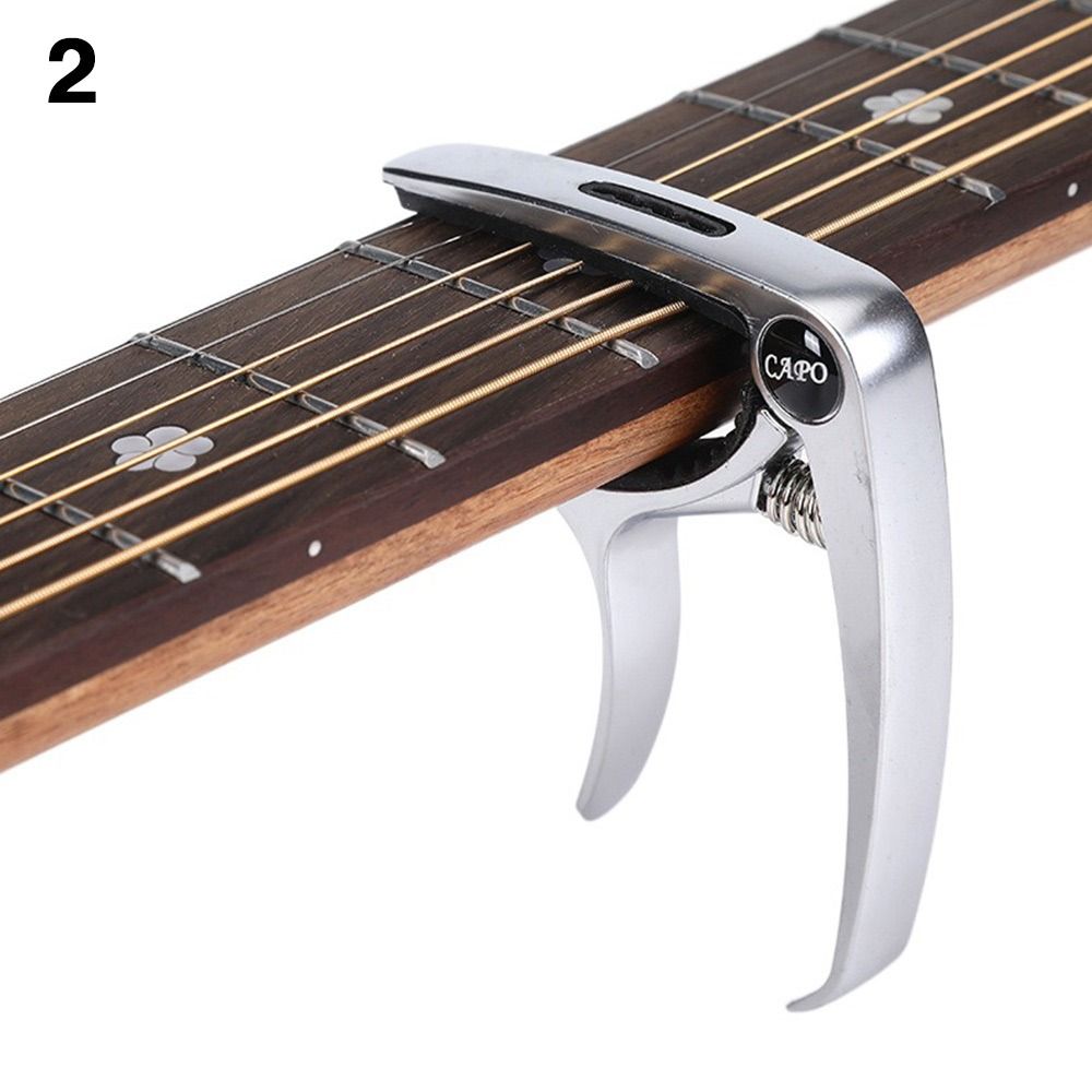 Gitaar Capo voor Akoestische Klassieke Elektrische Gitaar Toonaanpassing Metalen Stemklem Gitaaraccessoires Capotraste Quick Change Clip: YELLOW