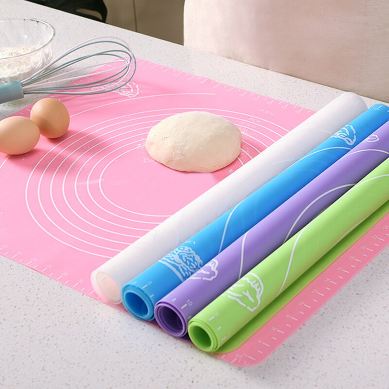 Thicken Silicone Kneading Dough Mat Scale Non-Stick Kitchen Baking Tool Cake Board Large Soft High Temperature Rolling Dough Pad