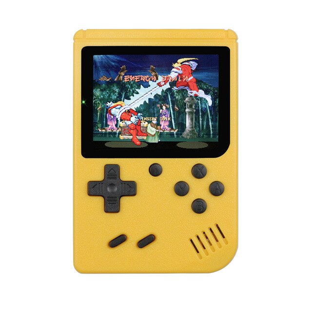 Retro Portable Mini Game players 3.0 Inch Handheld Video Game Consoles AV Out Connect TV HD Screen Two Players For Childhood: Yellow