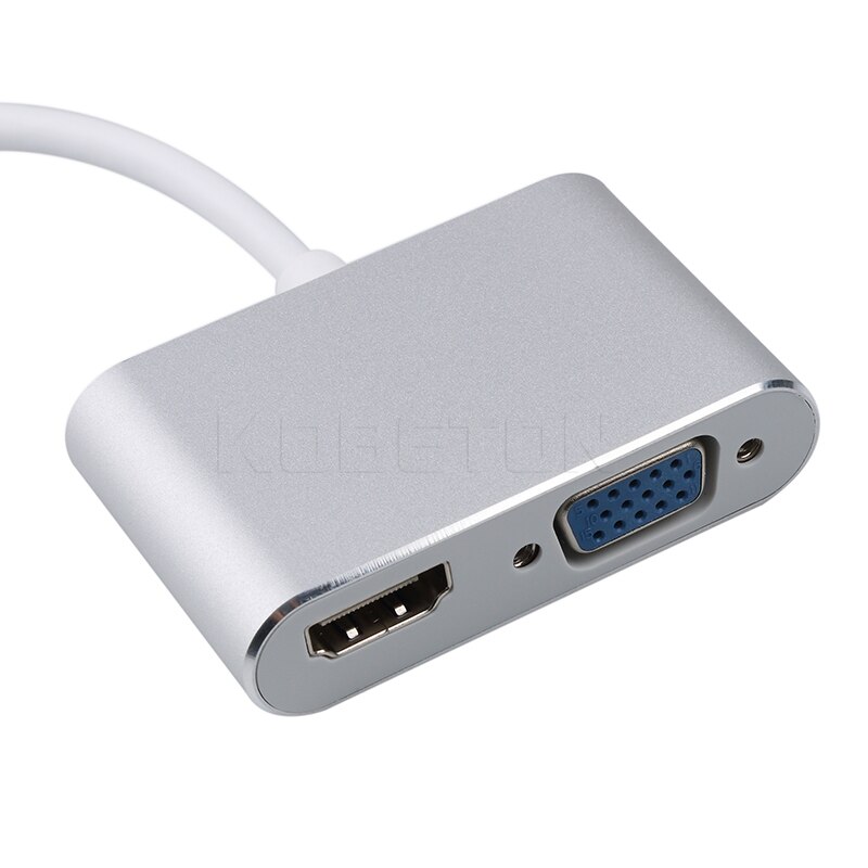 Kebidu Type C Naar Hdmi Vga Kabel Man Naar Vrouw Usb C Adapter 4K Usb C Naar Hdmi Converter voor Macbook Pro Voor Xiaomi Huawei