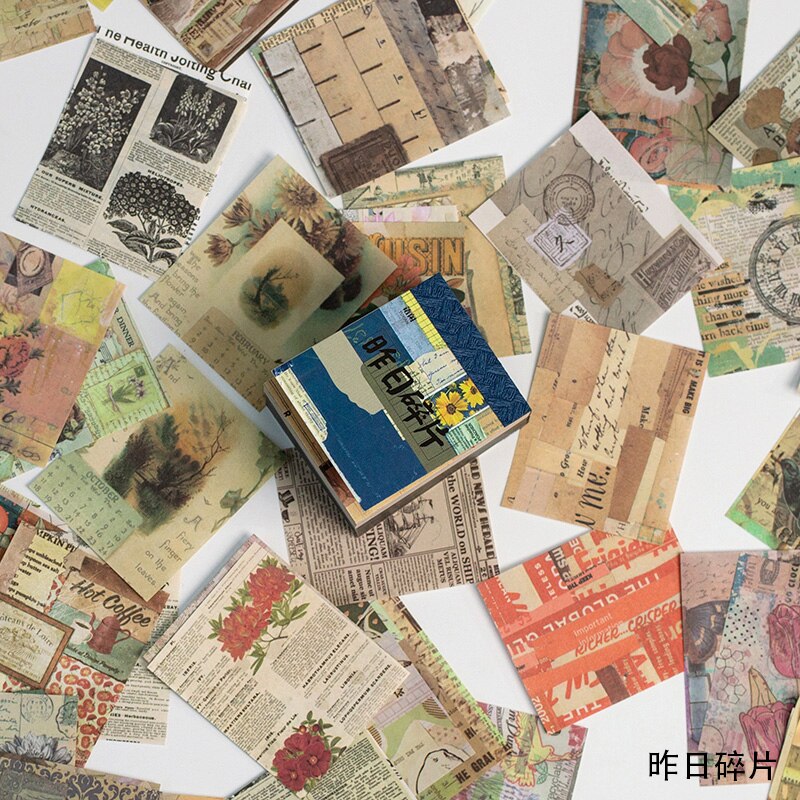 400 stk minder fra fortiden mini materiale papir junk journal planlægger håndværk papir scrapbooking vintage deco diy håndværk fotoalbum: F
