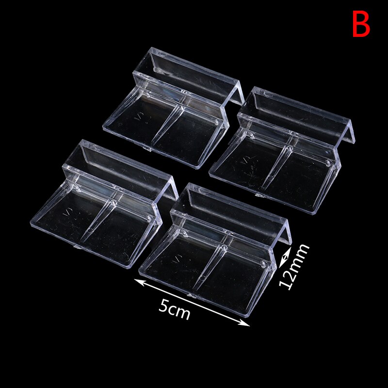 4pcs/lot Acrylic Fish Tank Lid Cover Support Holder Bracket Clip Aquarium Top Cover Bracket Aquarium Cap Support Rack: B