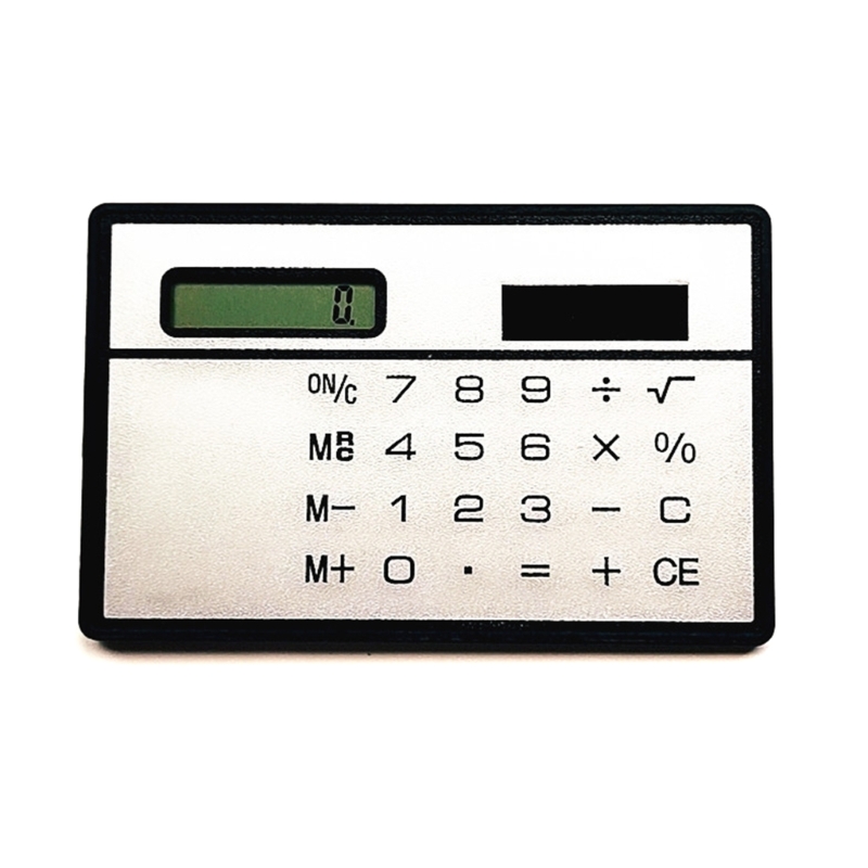 Solar Powered Calculator 8 Digit Mini Calculator Small Basic Standard Calculator: WHITE