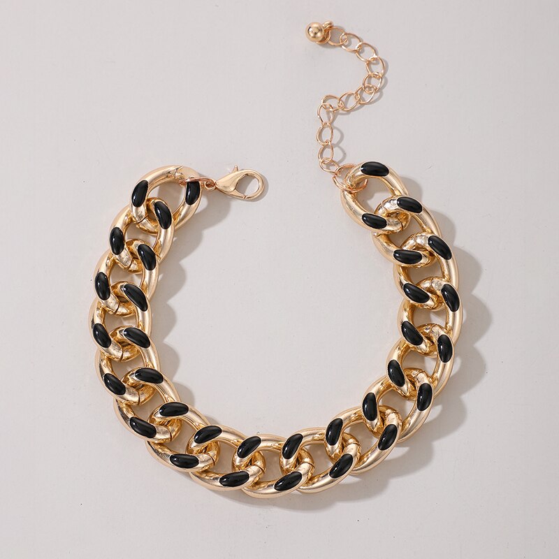 Docona 10 Styles Charm Pearl Butterfly Bracelet for Women Gothic Portrait Coin Colorful Dripping Oil Metal Bangle Jewelry: 15912