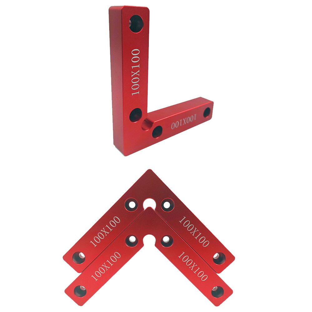 2pcs Aluminium Alloy Corner Clamps Collar L Shape 90 Degree Right Angle Drill Attachment Tool Welding Seal for Carpentry Wood
