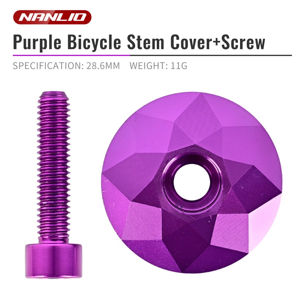 Tappo per cuffia per bicicletta Blu bruciato MTB Attacco manubrio per bici da strada Copri tappo superiore con vite per tubo sterzo forcella da 28,6 mm Accessori per ciclismo