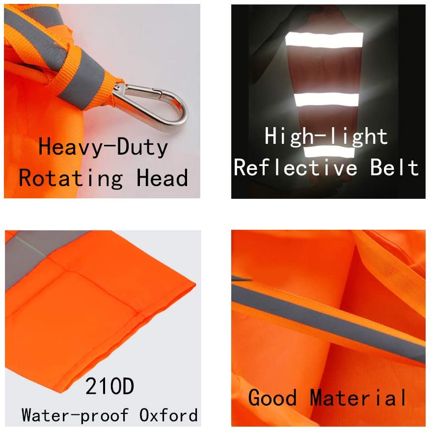 Windsock with Reflective Belt - Nylon Weatherproof Wind Sock for Outdoor Wind Measurement
