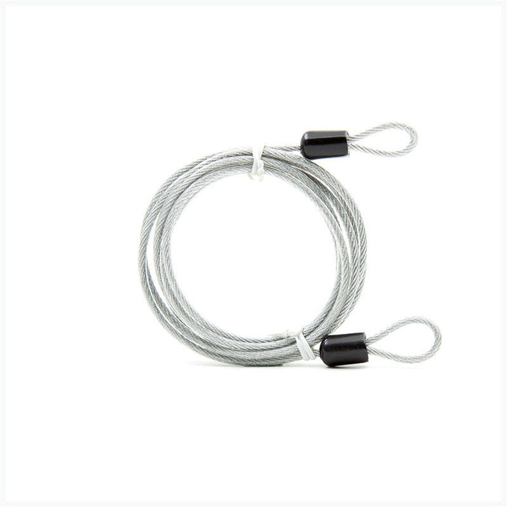 Bucle de seguridad para bicicleta, Protector para casco de motocicleta, cuerda de alambre de acero para bicicleta de carretera, candado de Cable de acero fuerte, Cable de bloqueo para bicicleta: Gris claro