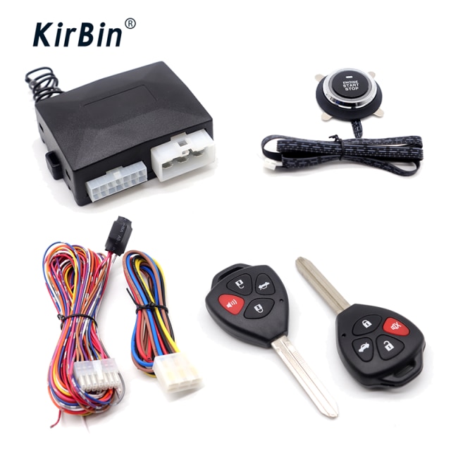 kirbin 12V car alarm,ignition system,central locking car,starter for car,Start stop button,car intelligent system: K2